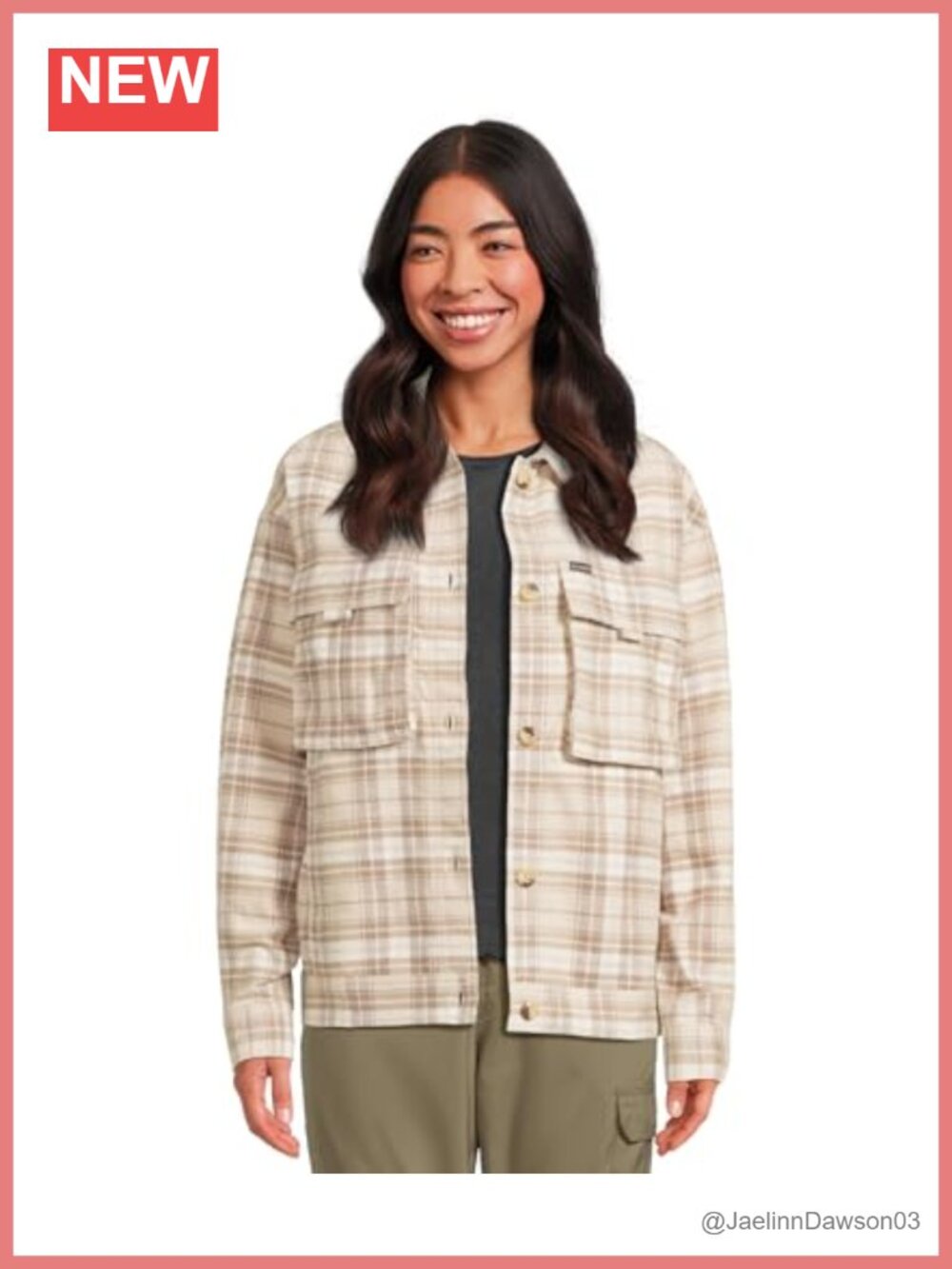 Wildest Venture Shirt Jacket Cotton Plaid Shacket Relaxed Fit